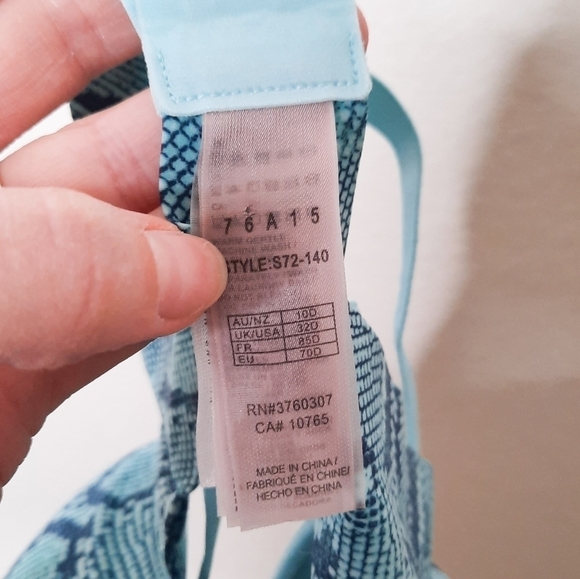 Stella McCartney Turquoise Python Snakeskin Bra 32D - Picture 6 of 8